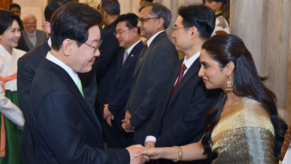 Netflix’s Made In Korea Star Priyanka Mohan Attends Rashtrapati Bhavan Banquet For South Korean President