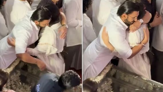 Asha Bhosle Funeral: Ranveer Singh Consoles Late Singer's Grieving Granddaughter Zanai - Watch Video