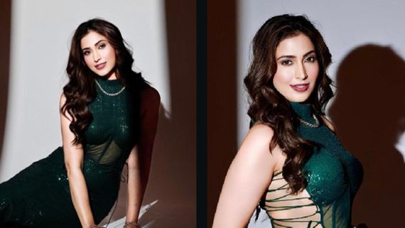 Actress Samaira Sandhu Dazzles In A Shimmering Green Look With Effortless Elegance- PICS INSIDE