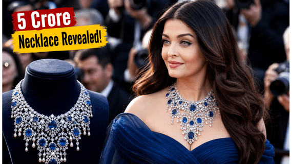 Aishwarya Rai Bachchan Stuns In Blue Gown At Cannes 2026; 5 Crore Necklace Leaves Fans Speechless
