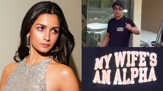 Ranbir Kapoor Flaunts ‘My Wife’s An Alpha’ T-Shirt, Cheers For Alia Bhatt Ahead Of Alpha Release Day - VIDEO