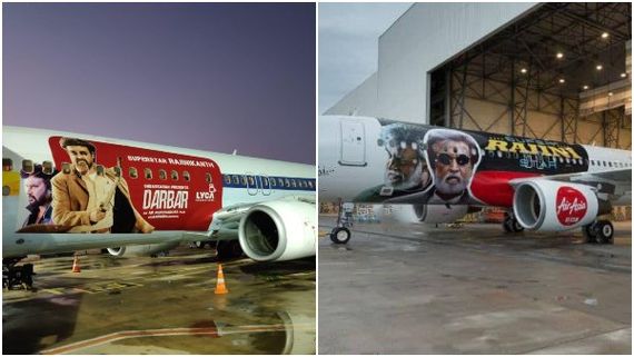 ಆಕಾಶ ಸ್ಪರ್ಶಿಸಿದ ತಲೈವಾ ಕ್ರೇಜ್: ವಿಮಾನದಲ್ಲೂ ರಜನಿಯದ್ದೇ 'ದರ್ಬಾರ್'