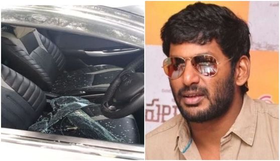 ನಟ ವಿಶಾಲ್ ಪ್ರೊಡಕ್ಷನ್ ಹೌಸ್ ಮ್ಯಾನೇಜರ್ ಕಾರ್ ಗ್ಲಾಸ್ ಪುಡಿ ಪುಡಿ: ದೂರು ದಾಖಲು