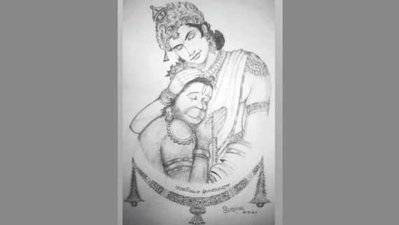 ರಾಮ-ಹನುಮನ ಈ ಮನಮೋಹಕ ಚಿತ್ರ ಬರೆದಿರುವುದು ಖ್ಯಾತ ಹಾಸ್ಯನಟ