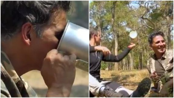 ಬಂಡೀಪುರ ಅಭಯಾರಣ್ಯದಲ್ಲಿ ಅಕ್ಷಯ್ ಸಾಹಸ: ಖಿಲಾಡಿಗೆ ಆನೆ ಲದ್ದಿ ಚಹಾ ಕುಡಿಸಿದ ಬೇರ್ ಗ್ರಿಲ್ಸ್ 