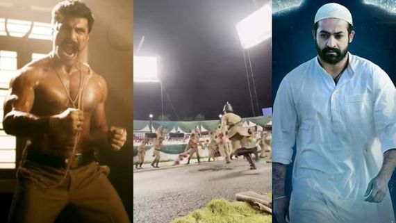 RRR ಚಿತ್ರ ಫೈಟಿಂಗ್ ದೃಶ್ಯ ವೈರಲ್: ಮೈ ಜುಂ ಎನಿಸುವಂತಿಸದೆ ಮೇಕಿಂಗ್!