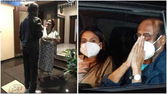 ಫೋಟೋ ವೈರಲ್: ಆಸ್ಪತ್ರೆಯಿಂದ ಮನೆಗೆ ಮರಳಿದ ರಜನಿಕಾಂತ್ ಅವರನ್ನು ಆರತಿಮಾಡಿ ಬರಮಾಡಿಕೊಂಡ ಪತ್ನಿ
