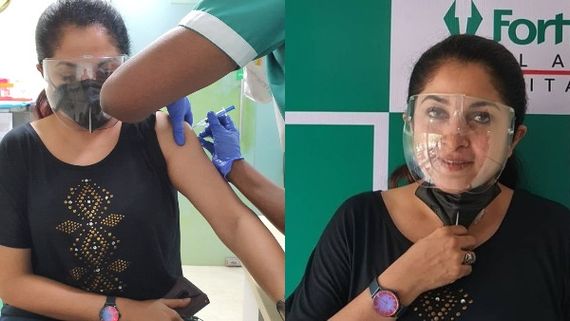 ಕೋವಿಡ್ ಲಸಿಕೆಯ ಎರಡನೇ ಡೋಸ್ ಪಡೆದ ನಟಿ ರಮ್ಯಾ ಕೃಷ್ಣನ್