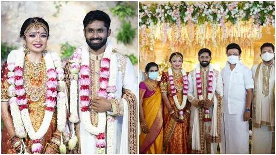 ಫೋಟೋಗಳು: ಕ್ರಿಕೆಟರ್ ಜೊತೆ ದಾಂಪತ್ಯ ಜೀವನಕ್ಕೆ ಕಾಲಿಟ್ಟ ನಿರ್ದೇಶಕ ಶಂಕರ್ ಪುತ್ರಿ ಐಶ್ವರ್ಯಾ