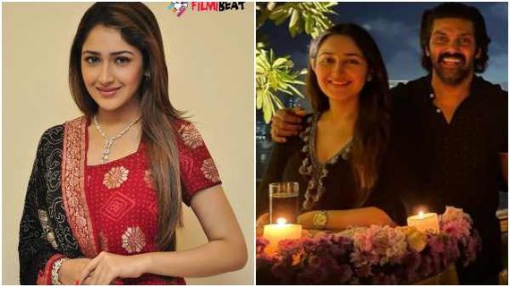 ಮಗುವಿಗೆ ಜನ್ಮ ನೀಡಿದ ಬಳಿಕ ಮೊದಲ ಬಾರಿಗೆ ಕಾಣಿಸಿಕೊಂಡ 'ಯುವರತ್ನ' ನಟಿ ಸಯೇಶಾ 