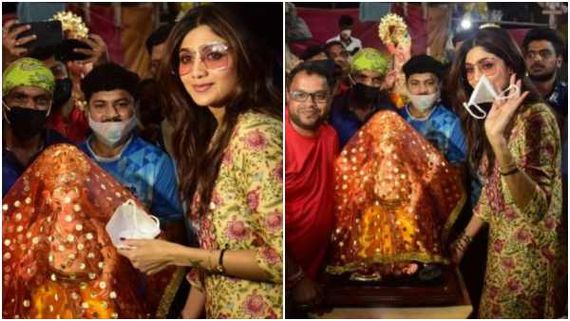 ಪತಿಯ ಬ್ಲೂ ಫಿಲ್ಮ್ ದಂಧೆ ಪ್ರಕರಣದ ನಡುವೆಯೂ ಶಿಲ್ಪಾ ಶೆಟ್ಟಿ ಸಂಭ್ರಮ; ಮನೆಗೆ ಗಣಪನನ್ನು ಕರೆತಂದ ನಟಿ