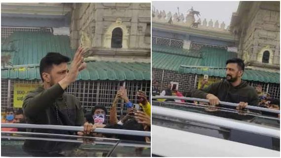ಬೆಳ್ಳಂಬೆಳಗ್ಗೆ ಚಾಮುಂಡಿ ಬೆಟ್ಟದಲ್ಲಿ ಕಾಣಿಸಿಕೊಂಡ ಸುದೀಪ್: ಕಿಚ್ಚನನ್ನು ನೋಡಲು ಮುಗಿಬಿದ್ದ ಫ್ಯಾನ್ಸ್