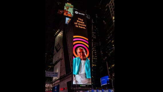 ಟೈಮ್ಸ್ ಸ್ಕ್ವೇರ್ ಬಿಲ್‌ ಬೋರ್ಡ್‌ನಲ್ಲಿ ಇಳಯರಾಜ! 