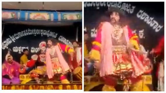  'ಪುಷ್ಪ' ಚಿತ್ರದ ಶ್ರೀವಲ್ಲಿ ಹಾಡಿಗೆ ಕುಣಿದ ಯಕ್ಷಗಾನ ಕಲಾವಿದನ ವಿಡಿಯೋ ವೈರಲ್: ನೆಟ್ಟಿಗರು ಗರಂ 