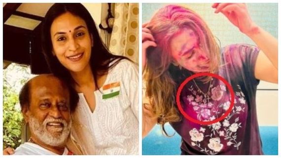 Aishwarya Rajinikanth: ರಜನೀಕಾಂತ್ ಮಗಳ ಕೊರಳಲ್ಲಿ ಶಿಲುಬೆ! ಧರ್ಮ ಬದಲಿಸಿದರೇ?