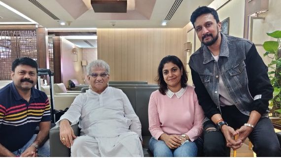 ವೀರೇಂದ್ರ ಹೆಗ್ಗಡೆ ಭೇಟಿ ಮಾಡಿದ ಸುದೀಪ್- ಪ್ರಿಯಾ ಸುದೀಪ್ ದಂಪತಿ