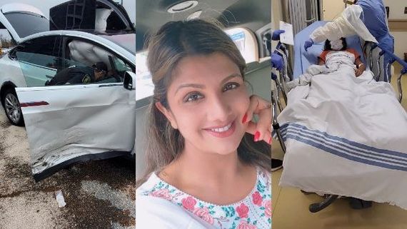 ನಟಿ ರಂಭಾ ಕಾರು ಅಪಘಾತ; ಚಿತ್ರಗಳು ವೈರಲ್ 