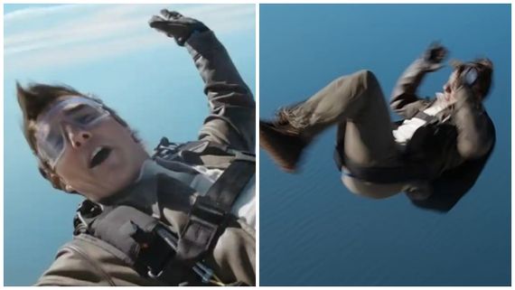 'ಟಾಪ್ ಗನ್: ಮೆವರಿಕ್' ಸಿನಿಮಾ ಗೆಲ್ಲಿಸಿದ ಪ್ರೇಕ್ಷಕರಿಗೆ ಥ್ಯಾಂಕ್ಸ್ ಎನ್ನುತ್ತ ಹೆಲಿಕ್ಯಾಪ್ಟರ್‌ನಿಂದ ಜಿಗಿದ ಟಾಮ್ ಕ್ರೂಸ್! 