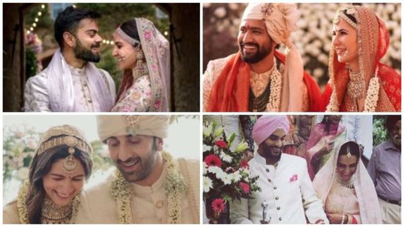 ಬಾಲಿವುಡ್ ಸೆಲೆಬ್ರೆಟಿಗಳು ಮದುವೆ ಸೇಮ್ ಟು ಸೇಮ್: ವಸ್ತ್ರ ವಿನ್ಯಾಸ,ಸನ್ ಕಿಸ್, ಹಾರ ಎಲ್ಲಾ ಸೇಮ್! 