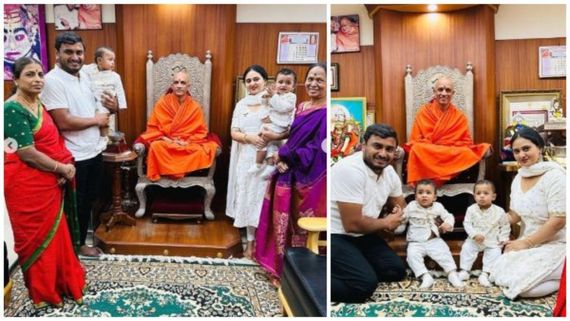 ಅವಳಿ ಮಕ್ಕಳ ಬರ್ತ್‌ಡೇಯಂದು ಆದಿಚುಂಚನಗಿರಿ ಮಠ ಅಮೂಲ್ಯ–ಜಗದೀಶ್ ಭೇಟಿ 