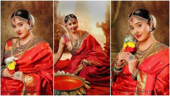 Aishwarya Shindogi: ರವಿವರ್ಮನ  ಕುಂಚದ ಕಲೆಗೆ ಜೀವ ತಂದ ನಟಿ ಮಾಯಾಂಗನೆ!