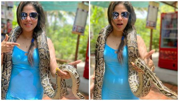 Sharmitha Gowda: ಮಲೆನಾಡ ಖಳನಟಿ ಮೈ ಮೇಲೆ ಹೆಬ್ಬಾವು! 