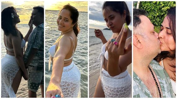 ಬಿಕಿನಿಯಲ್ಲಿ ಬಿಸಿಯೇರಿಸಿದ ಅನಸೂಯ ಭಾರಧ್ವಜ್: ಆನಿವರ್ಸರಿ ದಿನ ಪತಿ ಜೊತೆ ಬೀಚ್‌ನಲ್ಲಿ ಏನಿದೆಲ್ಲಾ? 