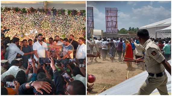 ಮಂಡ್ಯದಲ್ಲಿ ಅಭಿ-ಅವಿವಾ ಬೀಗರೂಟದ ವೇಳೆ ನೂಕು ನುಗ್ಗಲು: ಪೊಲೀಸರಿಂದ ಲಘು ಲಾಠಿ ಪ್ರಹಾರ 