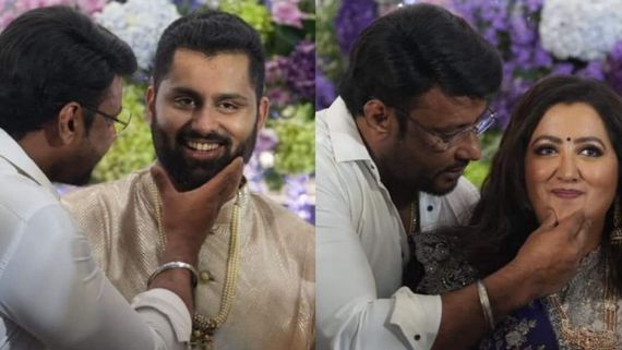 ಅಭಿಷೇಕ್ - ಅವಿವಾ ಆರತಕ್ಷತೆ; ಅಭಿ - ಸುಮಲತಾ ಕೆನ್ನೆ ಮುಟ್ಟಿ ಸಂತಸ ವ್ಯಕ್ತಪಡಿಸಿದ ದರ್ಶನ್