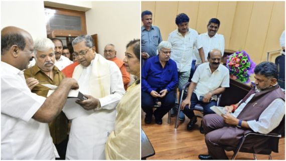 ಬಜೆಟ್ ಬಳಿಕ ಸಿಎಂ, ಡಿಸಿಎಂ ಭೇಟಿಯಾದ ಫಿಲ್ಮ್ ಚೇಂಬರ್ ಸದಸ್ಯರು:ಸಹಾಯ ಧನ,ಟಿಕೆಟ್ ಬೆಲೆ ಕುರಿತು ಮನವಿ 