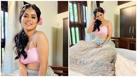 ಪಿಂಕ್ ರೋಸ್ ಮುಡಿದು ಅಪ್ಸರೆಯಂತೆ ಕಂಗೊಳಿಸಿದ ಮೇಘಾ ಶೆಟ್ಟಿ 