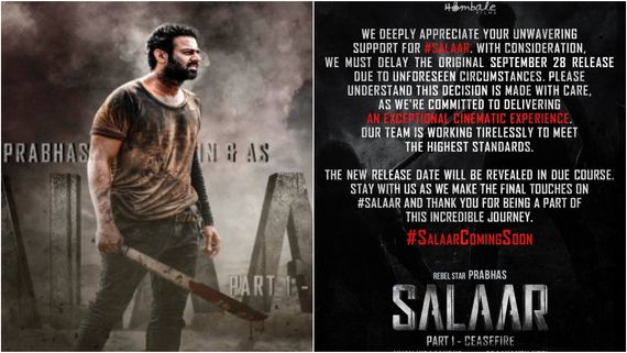 Salaar Coming Soon: 'ಸಲಾರ್' ಪೋಸ್ಟ್‌ಪೋನ್ ಎಂದ ಹೊಂಬಾಳೆ.. ಹೊಸ ರಿಲೀಸ್ ಡೇಟ್ ಮಾತ್ರ ಹೇಳಿಲ್ಲ!