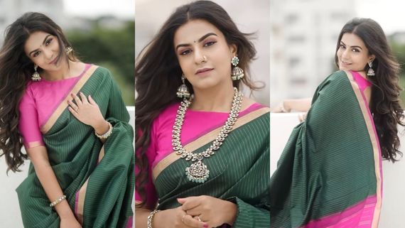 Namratha Gowda: ಹಸಿರು ಸೀರೆಯುಟ್ಟು ಕಂಗೊಳಿಸಿದ ನಮ್ರತಾ ಗೌಡ ಫೋಟೋಗಳಿಗೆ ಫ್ಯಾನ್ಸ್ ಫಿದಾ!  