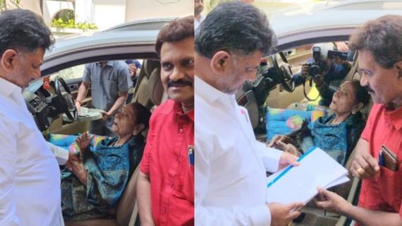 ಅನಾರೋಗ್ಯದ ನಡುವೆಯೂ ಮಗ ವಿನೋದ್ ರಾಜ್ ಜೊತೆಗೆ ಡಿಕೆ ಶಿವಕುಮಾರ್‌ರನ್ನು ಭೇಟಿಯಾದ ಹಿರಿಯ ನಟಿ ಲೀಲಾವತಿ 