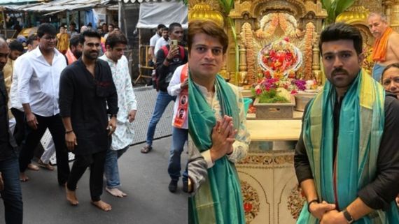 Ram Charan: ಬರಿಗಾಲಿನಲ್ಲಿ ಮುಂಬೈಗೆ ಬಂದ ನಟ ರಾಮ್ ಚರಣ್, ಸಿದ್ಧಿ ವಿನಾಯಕ ದೇಗುಲಕ್ಕೆ ಭೇಟಿ 