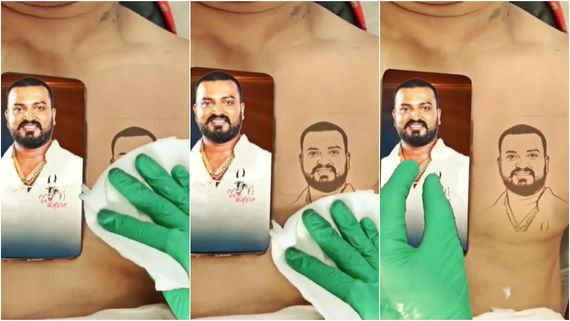 BBK10:ಅಭಿಮಾನಿ ಎದೆ ಮೇಲೆ ವರ್ತೂರು ಸಂತೋಷ್ ಟ್ಯಾಟೂ; ಫೇಕ್..ಫೇಕ್ ಎಂದಿದ್ದೇಕೆ ನೆಟ್ಟಿಗರು? 