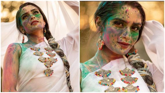 ಹೋಳಿ ಮುಗಿದಿದ್ರೂ  ಸಂಭ್ರಮ ಮುಗಿದಿಲ್ಲ; ಬಣ್ಣದ ಓಕುಳಿಯಲ್ಲಿ ಮಿಂಚಿದ ನಟಿ ಸಂಗೀತಾ ಭಟ್ 