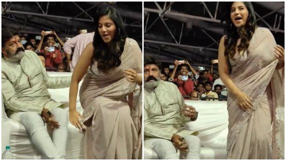 ಮತ್ತೆ ತಗ್ಲಾಕಿಕೊಂಡ ಬಾಲಕೃಷ್ಣ; ನಟಿ ಅಂಜಲಿ ಹಿಂಭಾಗ ಮುಟ್ಟಿದ ವಿಡಿಯೋ ವೈರಲ್ 