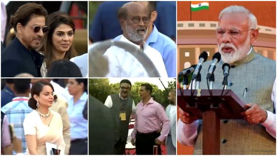 ನರೇಂದ್ರ ಮೋದಿ ಪ್ರಮಾಣವಚನದಲ್ಲಿ ಶಾರುಖ್, ರಜನಿ, ಅಕ್ಷಯ್: ಚಿತ್ರರಂಗದಿಂದ ಬಂದವರ್‍ಯಾರು?