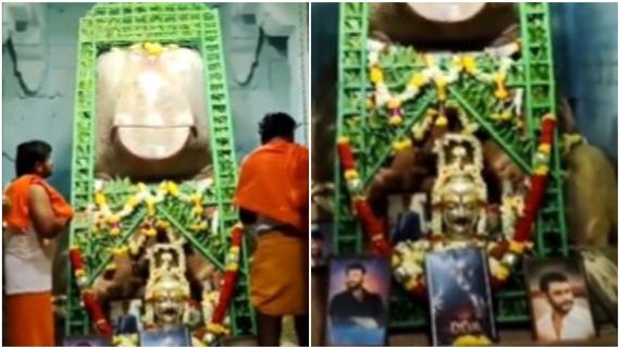 ದೇವಸ್ಥಾನದಲ್ಲಿ ದರ್ಶನ್ ಫೋಟೊಗೆ ಪೂಜೆ ಮಾಡಿ ಅರ್ಚಕರ ಎಡವಟ್ಟು; ಕೆಲಸದಿಂದ ಅಮಾನತು 