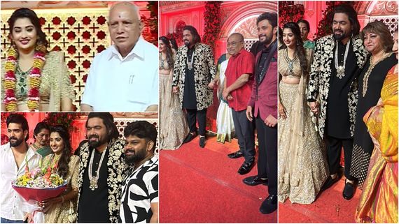 ತರುಣ್ ಸುಧೀರ್- ಸೋನಾಲ್ ಆರತಕ್ಷತೆಗೆ ಗಣ್ಯರ ದಂಡು; ಯಡಿಯೂರಪ್ಪ, ಹಂಸಲೇಖ ಸೇರಿ ಶುಭ ಹಾರೈಸಿದ ತಾರೆಯರು 