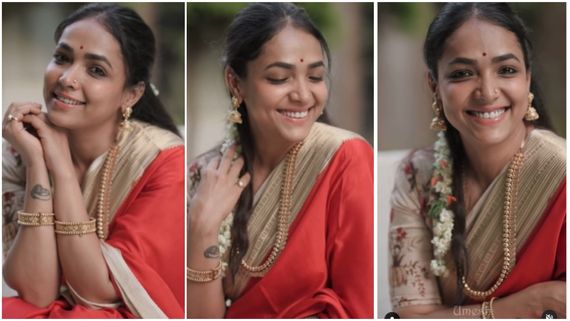 ಪ್ರೀತಿಯಲ್ಲಿ ಬಿದ್ದಿದ್ದಾರಾ ಅನುಪಮಾ ಗೌಡ..? ನನ್ನ ಸೀರೆಯ ಬಣ್ಣ ನಿನ್ನ ಹೃದಯವನ್ನು ಹೋಲುತ್ತದೆ ಎಂದಿದ್ದು ಯಾರಿಗೆ..?