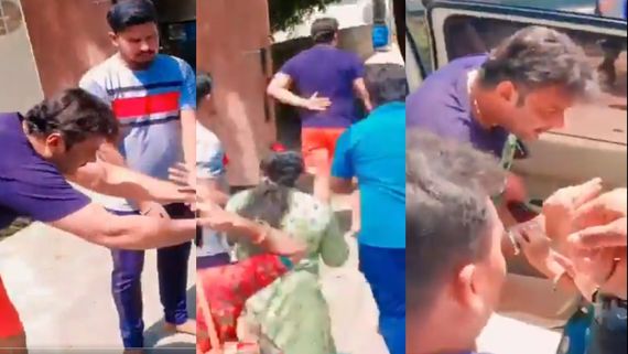 ಮಹಿಳಾ ಅಭಿಮಾನಿ ಗೋಳಾಟ ತಾಳಲಾರದೆ ಬೆನ್ನು ಹಿಡಿದುಕೊಂಡೇ ಓಡಿದ ದರ್ಶನ್: ವಿಡಿಯೋ ವೈರಲ್