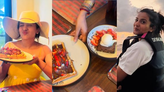 ಶ್ರೀಲಂಕಾದಲ್ಲಿ ಬಿಗ್ ಬಾಸ್ ಬ್ಯೂಟಿ  ನಮ್ರತಾ ಗೌಡ;  ಸ್ಟ್ರಾಬೇರಿ ಕೇಕ್‌ಗೆ ಫಿದಾ    