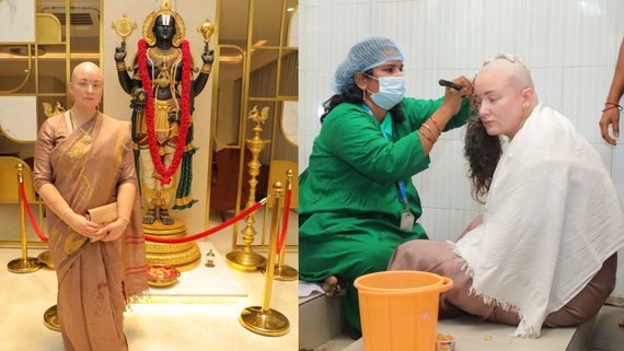 ಮಗನಿಗಾಗಿ ಹರಕೆ ಹೊತ್ತಿದ್ದ ಪವನ್ ಕಲ್ಯಾಣ್ ಪತ್ನಿ;ತಿರುಮಲದಲ್ಲಿ ಮುಡಿ ಕೊಟ್ಟು ಹರಕೆ ತೀರಿಸಿದ ಅನ್ನಾ