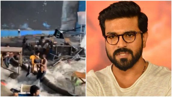 ರಾಮ್‌ಚರಣ್ ಸಿನಿಮಾ ಸೆಟ್‌ನಲ್ಲಿ ಲಘು ಪ್ರವಾಹ ಪರಿಸ್ಥಿತಿ; ಅವಘಡದಲ್ಲಿ ಕೆಲವರಿಗೆ ಪೆಟ್ಟು