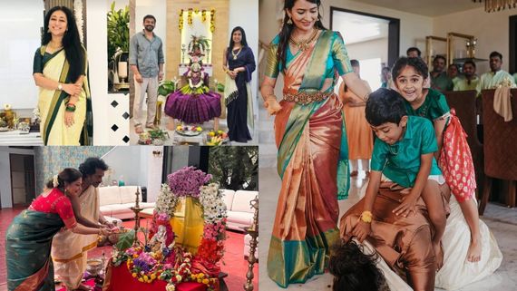 ಯಶ್, ದರ್ಶನ್, ಧನು.. ತಾರೆಯರ ಮನೆಯಲ್ಲಿ ವರಲಕ್ಷ್ಮಿ ವ್ರತ; ಅಪ್ಪನ ಬೆನ್ನೇರಿದ ಯಥರ್ವ್, ಐರಾ