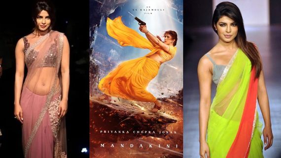 ರಾಜಮೌಳಿ ಸಿನಿಮಾದಲ್ಲಿ ಸೀರೆಯುಟ್ಟು ಗನ್ ಹಿಡಿದ 'ಮಂದಾಕಿನಿ'; ಪ್ರಿಯಾಂಕಾ ಚೋಪ್ರಾ ಸೀರೆ ಕ್ರೇಜ್‌ಗೆ ಫಿದಾ