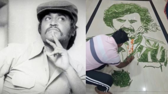 ಬೀನ್ಸ್‌ ಬಳಸಿ ರಜನಿಕಾಂತ್ ಭಾವಚಿತ್ರ: ತಲೈವಾ 50 ವರ್ಷಗಳ ಸಿನಿ ಜರ್ನಿಗೆ ಕಲಾವಿದನಿಂದ ಗೌರವ