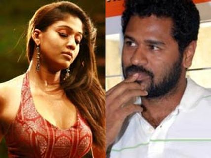 கையைக் 'கடி'க்கும் நயன்-முக்கி, முணங்கும் பிரபுதேவா!